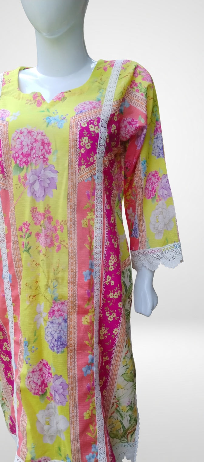 MULTICOLOURED BANA DORA LAWN UNSTITCHED/STITCHED  PRINTED 3 PIECE SUIT