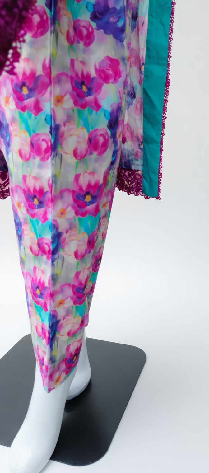 MULTICOLOUR LAWN UNSTITCHED/STITCHED 3 PIECE SUIT