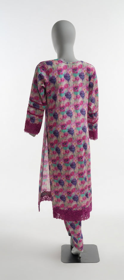 MULTICOLOUR LAWN UNSTITCHED/STITCHED 3 PIECE SUIT