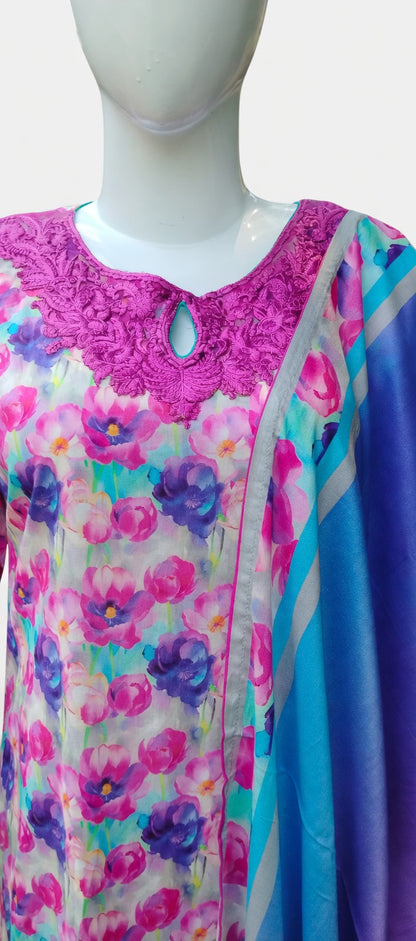 MULTICOLOUR LAWN UNSTITCHED/STITCHED 3 PIECE SUIT